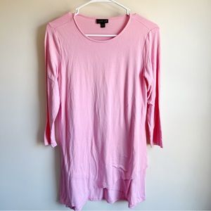 J Jill Wearever Collection Pink 3/4 Sleeve Tunic Blouse